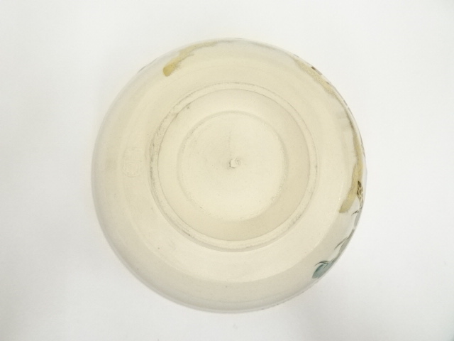 茶碗■仁清造 菊絵 割り高台 古いお茶道具 花 桐箱入り 古美術 骨董品■ 茶碗□仁清造 菊絵 割り高台 古いお茶道具 花 桐箱入り 古美術